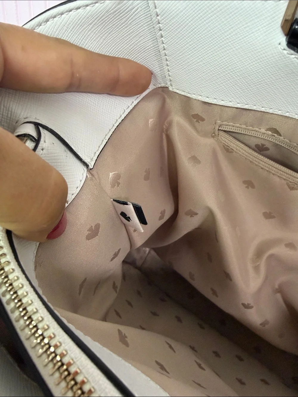 kate spade Beige, White & Black Colorblock Tote